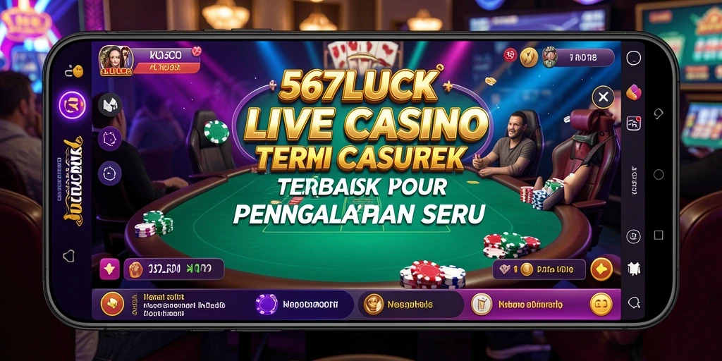Screenshot gameplay 567LUCK yang menampilkan dealer langsung di kasino.