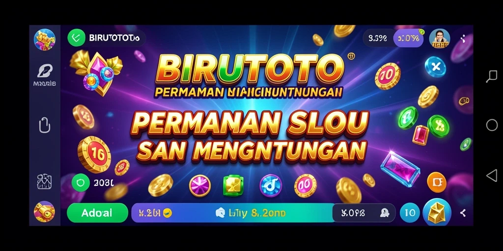 Tampilan gameplay BIRUTOTO yang menarik dengan berbagai tema slot.