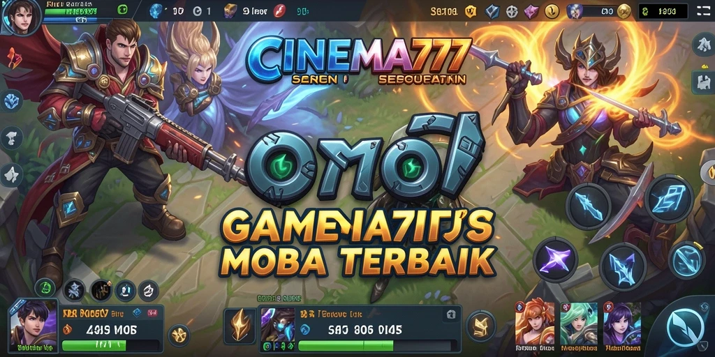 Tampilan gameplay CINEMA777 yang seru dan kompetitif dalam pertempuran MOBA.