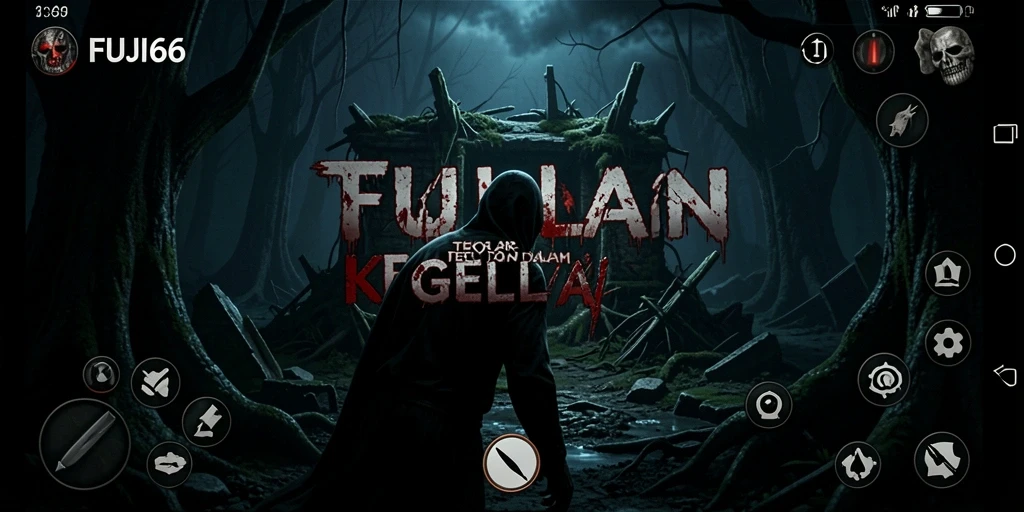Screenshot FUJI66 menunjukkan momen menyeramkan dalam gameplay.