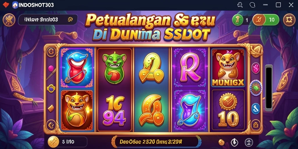 Tampilan gameplay INDOSLOT303 yang mendebarkan dan penuh warna.