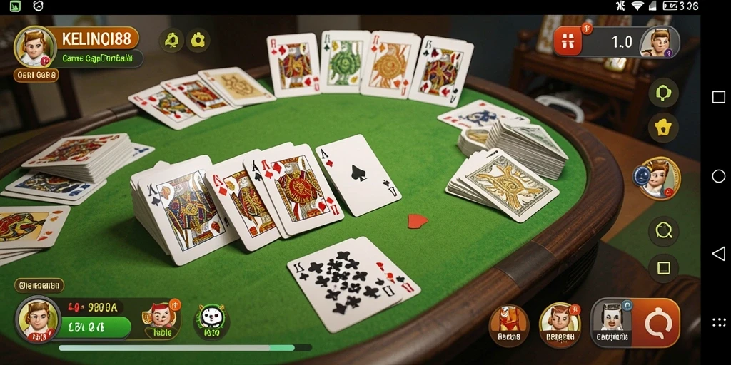 Tampilan gameplay seru dalam permainan Gaple KELINCI88.