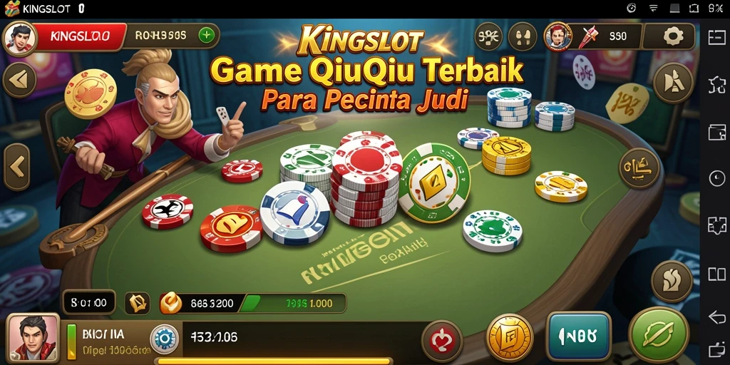 Screenshot gameplay KINGSLOT menampilkan aksi seru permainan QiuQiu.