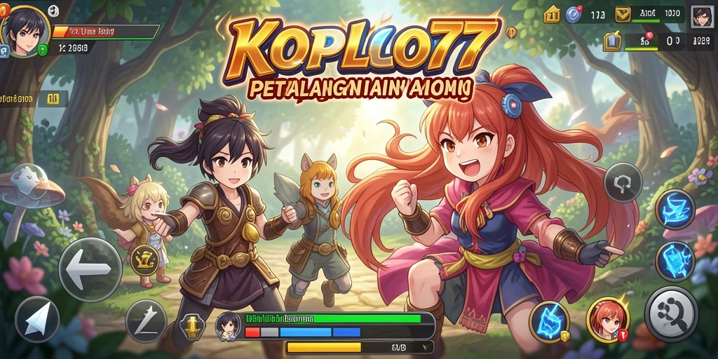 Screenshot KOPLO77 menampilkan karakter Anime dalam misi seru.