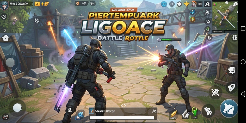 Tampilan gameplay seru dan mendebarkan dalam LGOACE Battle Royale.