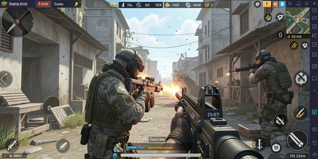 Screenshot utama V87 menampilkan gameplay TPS yang mendebarkan.