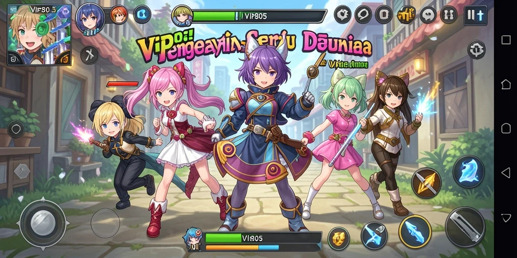 Tampilan gameplay menarik dalam permainan Anime VIP805.