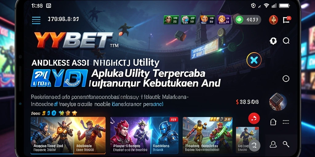 Tampilan antarmuka aplikasi YYBET yang modern dan user-friendly.